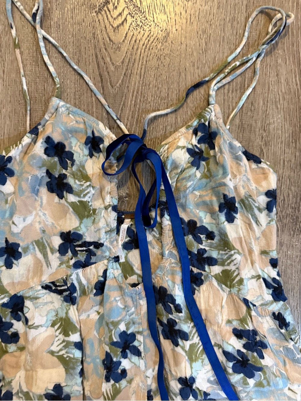 Free people BLUE MULBERRY KEYHOLE MAXI DRESS (altered) - Picture 5 of 11